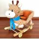 New Plush Rocking Giraffe Animal Toys With Music For Children Riding On