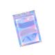 LDPE Silver Foil Pouches PE Clear Holographic Zipper Pouch QS Food Grade