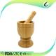 Eco Friendly Natural Bamboo Mortar And Pestle Set Arrival Style FDA Approved