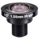 1/2 1.55mm 5Megapixel S-mount M12 Mount 185degree IR Fisheye Lens, 5MP Panoramic camera lens