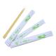 Recyclable Twin Custom Printed Chopsticks Kitchen Tableware Open Paper Packing