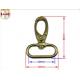 Quick Release Brass Swivel Eye Snap Hook , Heavy Duty Snap Hook With Oval Ring