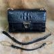 Authentic Crocodile Skin Women's Small Flap Purse Genuine Alligator Leather Two Straps Lady Female Cross Shoulder Bag