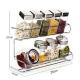 No Drilling Screw Steel Wall Mounted Kitchen Spice Rack Easy Installation With Hook