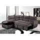Over L Shape Living Room Sofa With Storage Function And Pull Out Bed Sectional Linen Fabric Sofa Bed