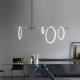 Postmodern LED Magnetic attraction pendant lamp Novelty living room Ring Chandelier(WH-MI-232)