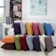 Simple Solid Colors Linen Cotton Cushion Cover for Home Pillowcases in Vintage Style