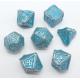 Polyhedron Sturdy Blue Metal DND Dice Hand Pouring Wear Resistant