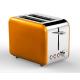 Reheat Function Brushed Chrome Stainless Steel Toaster 2 Slice