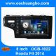 Ouchuangbo multimedia gps radio tape recorder Honda Fit 2014 with BT iPod CD brazil map