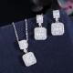 Fashion CZ Crystal Stone Wedding Jewelry Sets For Brides Necklace  Earring Necklace Set For Women CZ Jewelry Sets