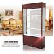 Brown Wood Jewelry Display Cases , Glass Jewelry Display Case Color Stable Non Fade