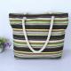 Beautiful Casual Stripes Beach Bag With Shoulder Strap Rope Organizer Promotional