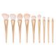 Hairpin Shape Private Label Makeup Brushes With Plating Handle