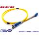 Yellow Fiber Optic Patch Cord  SM Duplex LC/UPC-FC/UPC 3.0mm  PVC LSZH 2.0m