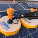Electric Solar Panel Cleaning Brush with Lithium Battery and 7.5m Telescopic Pole