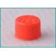 20/410 Red Screw Top CRC Child Resistant Caps Plastic Ribbed Closure