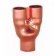 Y Shape Copper Pipe Fittings 50 MM 3 Way Special Tee Distribute Connector