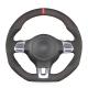 Suede Steering Wheel Cover for VW MK5 MK6 MK7 MK8 Golf 5 6 7 8 GTI GTD GTE Polo R line Scirocco Tiguan