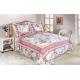 Pink Color Full Size Comforter Sets Home Textile Printed Quits With Frame