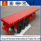 Tri Axle Flatbed 40 FT Container Long Flatbed Trailer Green Red Yellow White Blue Color