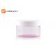 Plastic PET Cream Jar Pink Clear 20g with White Cap for Cosmetic Packaging