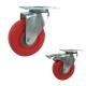 4 Red 198LBS Medium Duty Casters Double Ball Bearing