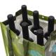 Personalized Reusable Non Woven Wine Bags Collapsible 6 Bottle Wine Tote Bag
