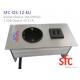 5v 2.1A Embedded Tabletop Furniture Power Outlet With Single EU Plug / Dual USB Charging