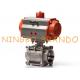 2'' DN50 Stainless Steel 3 Piece Ball Valve With Pneumatic Actuator