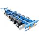 Blue 11.00r20 Tri Axle Skeletal Trailer 12m Container Chassis
