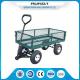 Anti UV Color Heavy Duty Yard Cart / Wagon Cart 400 Lb Folding Removable Sides