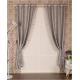 Embossed Black Out Window Curtain with Flocking
