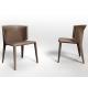Luxury ANASTASIA Fiberglass Dining Chair Covered With Leather 1/8”Thick