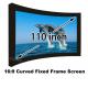 Full New 160 Degree View Angle 110inch Curved Fixed Frame DIY 3D Projector Screens