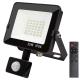 Black 30W PIR LED Flood Light with Remote Control Custom Wattages Available CE RoHS Certified