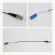 SC PC Fiber Optic Cable Patch Cord With White Flexible Boot , Polishing A