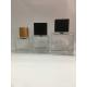 Square Transparent  Glass Perfume Bottles Perfume Spray Bottle Skincare And Makeup Packaging