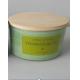 Decor & green glass scented candle with green apple  fragrance and  package of gift box