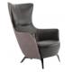 Anti Abrasion Modern High Back Leather Lounge Chair For Living Room