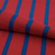 French Terry Blue And Red Stripe Fabric 200cm Width Pure Cotton For Hoodie