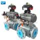 Low Fluid Resistance Pipeline Ball Valve Gas Over Oil Actuated API 607 Ball Valve