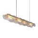 Art Deco Titanium E27 Glass Pendant Light Modern Stainless Steel