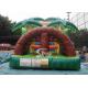 12m Long Outdoor Kids Jungle Inflatable Obstacle Course With Big Fun Slide