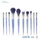 10PCS  Transparent Cosmetic Makeup Brush Set  Plastic Handle Cosmetic Makeup Tools