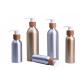 80 120 250 300ml Aluminium Cosmetic Bottle Bamboo Lotion Pump  Containers