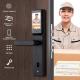 Touchscreen Smart Front Door Locks Fingerprint Anti Peep Tuya App Remote Control