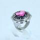 Fashion 316L Stainless Steel Casting Clay CZ Stones Ring LRX357