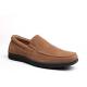 Summer Breathable Mens Leather Loafers Brown Round Toe Mens Suede Moccasins