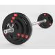 Barbell Weight Plates Rubber Coated Barbell Black Rubber Bumper Plates 3 Holes Grips Olympic Weight Plates